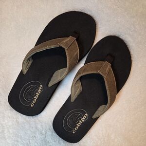 Cobian Brown and Tan Flip Flops